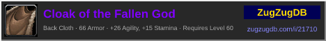 Cloak of the Fallen God: forum signature banner
