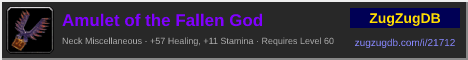 Amulet of the Fallen God: forum signature banner