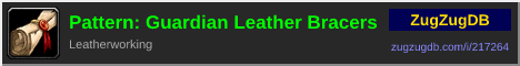 Pattern: Guardian Leather Bracers: forum signature banner