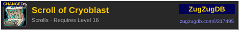 Scroll of Cryoblast: forum signature banner