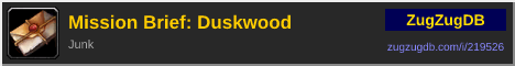 Mission Brief: Duskwood: forum signature banner