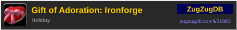Gift of Adoration: Ironforge: forum signature banner
