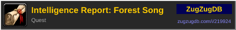 Intelligence Report: Forest Song: forum signature banner