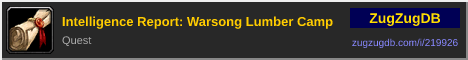 Intelligence Report: Warsong Lumber Camp: forum signature banner
