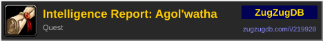 Intelligence Report: Agol'watha: forum signature banner