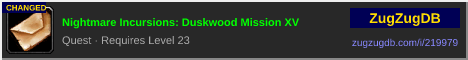 Nightmare Incursions: Duskwood Mission XV: forum signature banner