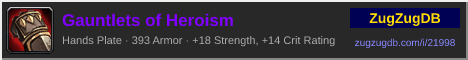 Gauntlets of Heroism: forum signature banner