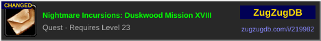 Nightmare Incursions: Duskwood Mission XVIII: forum signature banner