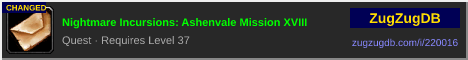 Nightmare Incursions: Ashenvale Mission XVIII: forum signature banner