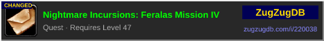 Nightmare Incursions: Feralas Mission IV: forum signature banner