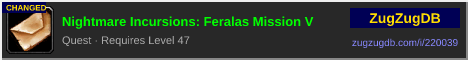 Nightmare Incursions: Feralas Mission V: forum signature banner