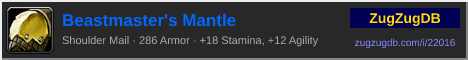 Beastmaster's Mantle: forum signature banner