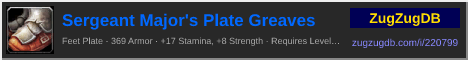 Sergeant Major's Plate Greaves: forum signature banner