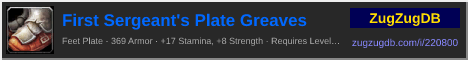 First Sergeant's Plate Greaves: forum signature banner