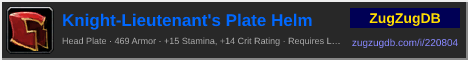 Knight-Lieutenant's Plate Helm: forum signature banner