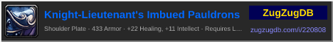 Knight-Lieutenant's Imbued Pauldrons: forum signature banner