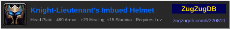 Knight-Lieutenant's Imbued Helmet: forum signature banner