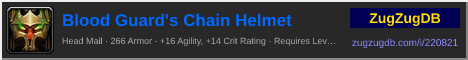 Blood Guard's Chain Helmet: forum signature banner