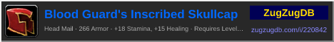 Blood Guard's Inscribed Skullcap: forum signature banner