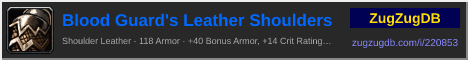 Blood Guard's Leather Shoulders: forum signature banner