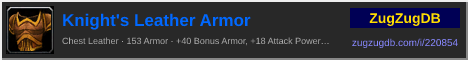 Knight's Leather Armor: forum signature banner