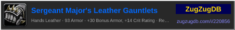 Sergeant Major's Leather Gauntlets: forum signature banner
