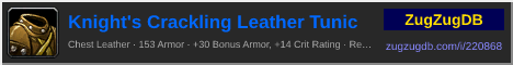Knight's Crackling Leather Tunic: forum signature banner