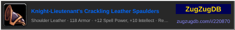Knight-Lieutenant's Crackling Leather Spaulders: forum signature banner