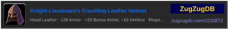 Knight-Lieutenant's Crackling Leather Helmet: forum signature banner