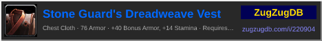 Stone Guard's Dreadweave Vest: forum signature banner