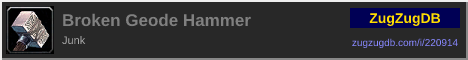 Broken Geode Hammer: forum signature banner