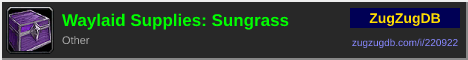 Waylaid Supplies: Sungrass: forum signature banner