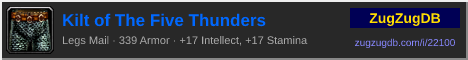 Kilt of The Five Thunders: forum signature banner