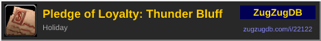 Pledge of Loyalty: Thunder Bluff: forum signature banner