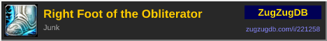 Right Foot of the Obliterator: forum signature banner