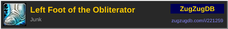 Left Foot of the Obliterator: forum signature banner