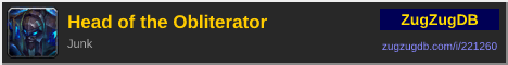 Head of the Obliterator: forum signature banner