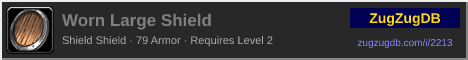 Worn Large Shield: forum signature banner