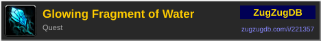 Glowing Fragment of Water: forum signature banner