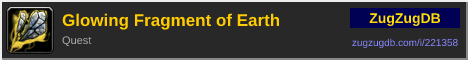 Glowing Fragment of Earth: forum signature banner