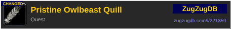 Pristine Owlbeast Quill: forum signature banner