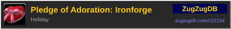 Pledge of Adoration: Ironforge: forum signature banner