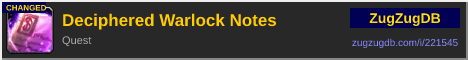 Deciphered Warlock Notes: forum signature banner