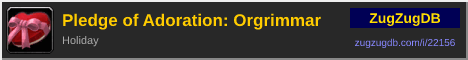 Pledge of Adoration: Orgrimmar: forum signature banner