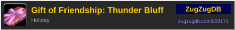 Gift of Friendship: Thunder Bluff: forum signature banner