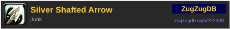 Silver Shafted Arrow: forum signature banner