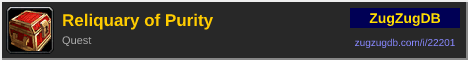 Reliquary of Purity: forum signature banner