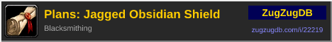 Plans: Jagged Obsidian Shield: forum signature banner