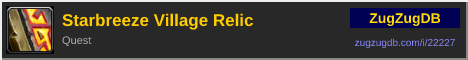 Starbreeze Village Relic: forum signature banner
