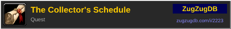 The Collector's Schedule: forum signature banner